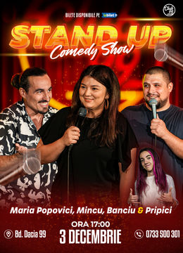 Stand Up Comedy cu Maria Popovici, Mincu, Banciu - Pripici la Club 99