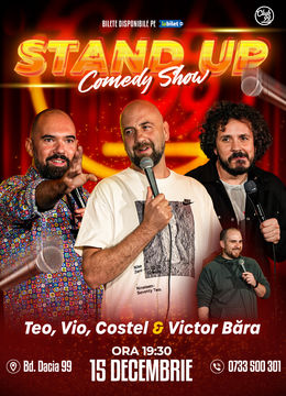 Stand up Comedy cu Teo, Vio, Costel - Victor Băra la Club 99