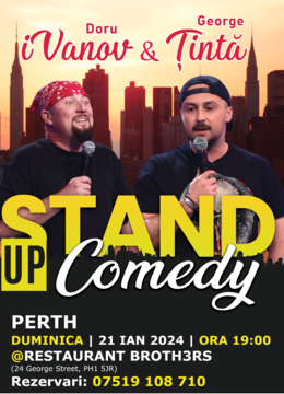 Perth: Stand up comedy cu Ivanov & Tinta