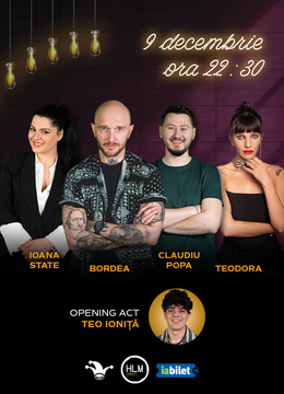 The Fool: Stand-up comedy cu Bordea, Ioana State, Claudiu Popa și Teodora Nedelcu
