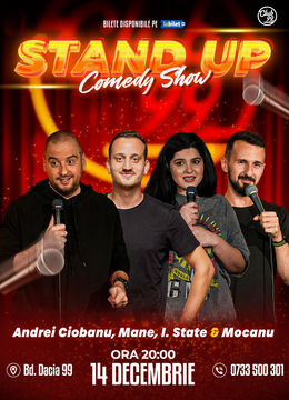 Stand Up Comedy cu Andrei Ciobanu, Mane Voicu, Ioana State & Mocanu la Club 99