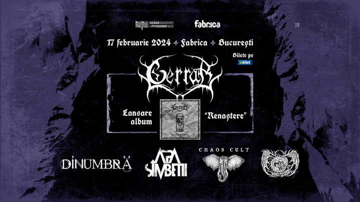 Concert Gerrar lansare album Renastere + invitati speciali