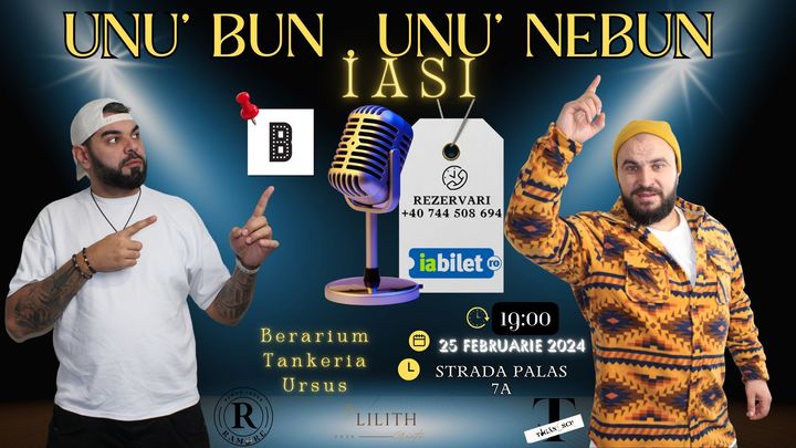 Iasi: Stand-Up Comedy cu Ramore si Ionut Tiganescu - Unu Bun, Unu Nebun