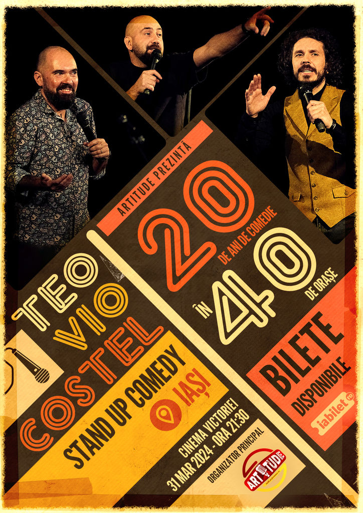 Iași: Teo, Vio și Costel - 20 de ani de comedie în 40 de orașe | Stand Up Comedy Show 2