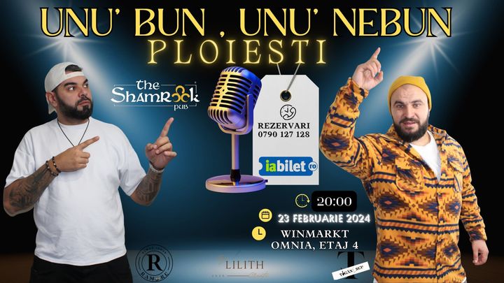 Ploiesti: Stand-Up Comedy cu Ramore si Ionut Tiganescu - Unu Bun, Unu Nebun