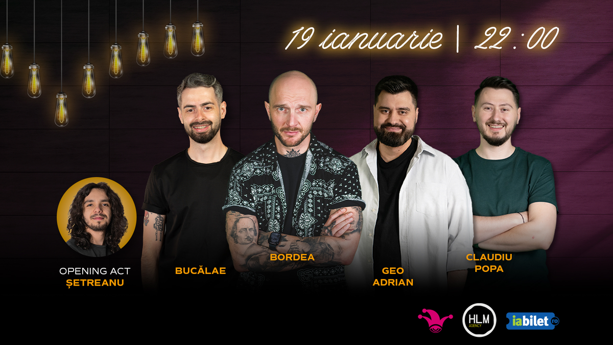 Bilete The Fool Stand Up Comedy Cu Bordea Radu Bucălae Geo Adrian și Claudiu Popa 19 Ian 