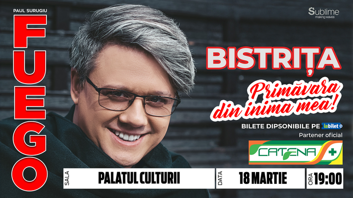 Bistrita: Concert Fuego - "Primavara din inima mea!" -  ora 19:00