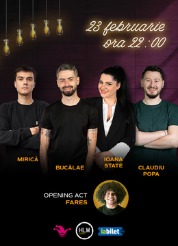 The Fool: Stand up comedy cu Radu Bucălae, Ioana State, Sergiu Mirică și Claudiu Popa