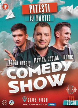 Pitești: Show de comedie cu Marian Godină, Bogdan Nonic și Teodor Abagiu