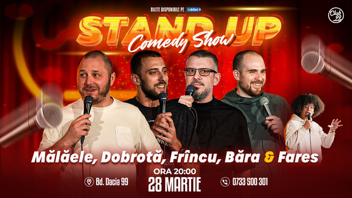 Stand Up Comedy cu Mălăele, Dobrotă, Frîncu, Victor Băra - Fares la Club 99