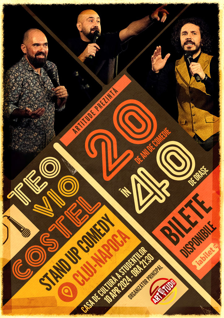 Cluj-Napoca: Teo, Vio și Costel - 20 de ani de comedie în 40 de orașe | Stand Up Comedy Show 4