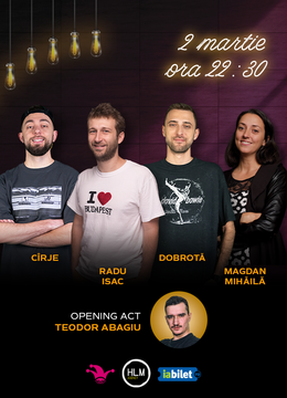 The Fool: Stand-up comedy cu Radu Isac, Alex Dobrotă, Cîrje și Magda Mihăilă