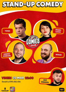 Stand-up cu Toma, Ciobanu, Bogzi și Ioana Luiza la ComicsClub!