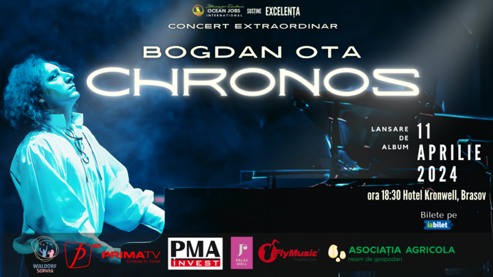 Brașov: Concert extraordinar Bogdan Ota, lansare de album Chronos - The Master of Time