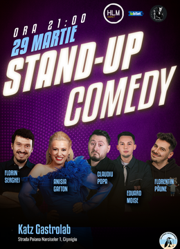 București: Stand-Up Comedy cu Anisia Gafton, Serghei, Claudiu Popa, Moise și Păune