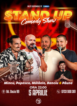Stand Up Comedy cu Mincu, Popesco, Mălăele, Banciu - Florentin Păune la Club 99