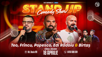 Stand Up Comedy cu Teo, Frînculescu, Cristi Popesco, Edi Rădoiu & Dan Birtaș la Club 99