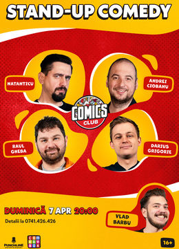 Stand-up cu Natanticu, Raul, Ciobanu, Darius la ComicsClub!