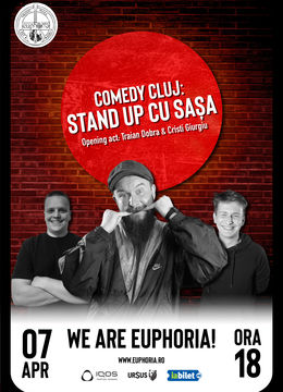 Cluj-Napoca: : Stand Up cu SAȘA în Euphoria MusicHall