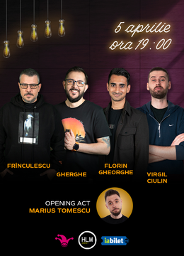 The Fool: Stand-up comedy cu Gabriel Gherghe, Frînculescu, Florin Gheorghe și Virgil Ciulin