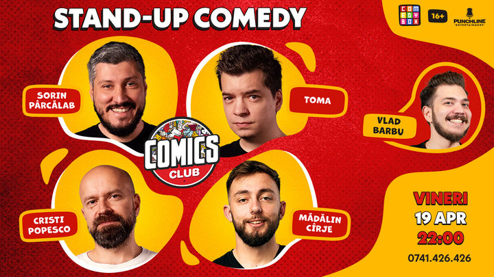 Stand-up cu Cristi, Toma, Sorin și Cîrje la ComicsClub!