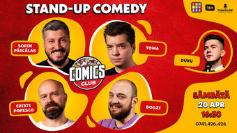 Stand-up cu Cristi, Toma, Sorin și Bogzi la ComicsClub!