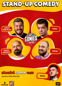 Stand-up cu Cristi, Toma, Sorin și Bogzi la ComicsClub!