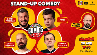 Stand-up cu Cristi, Toma, Sorin și Darius la ComicsClub!