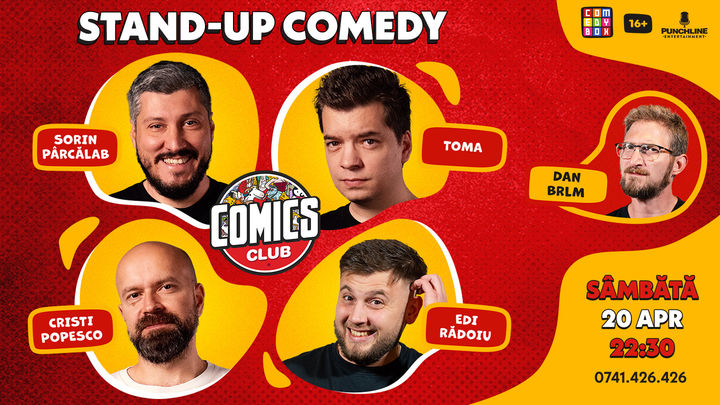 Stand-up cu Cristi, Toma, Sorin și Edi la ComicsClub!