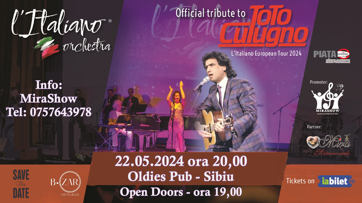 Sibiu: Omagiu Toto Cutugno - L’Italiano Orchestra – Tribut Oficial