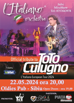 Sibiu: Omagiu Toto Cutugno - L’Italiano Orchestra – Tribut Oficial