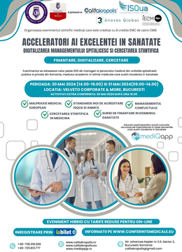 Acceleratori ai Excelentei in Sanatate – Digitalizarea managementului spitalicesc si cercetarea stiintifica