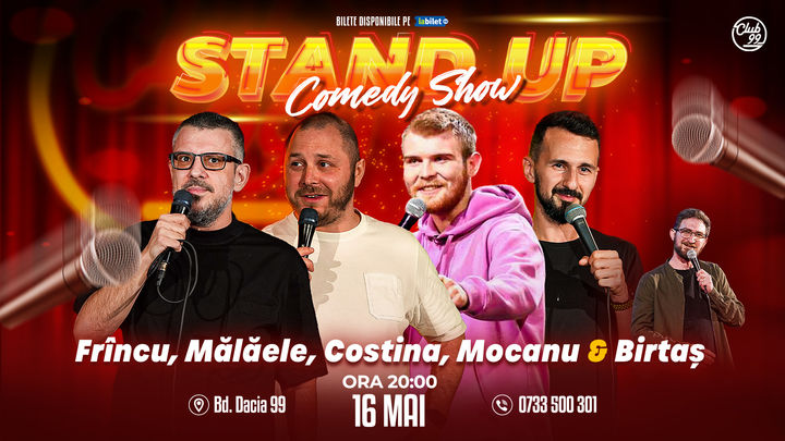 Stand Up Comedy cu Frînculescu, Mălăele, Costina, Mocanu - Birtaș la Club 99