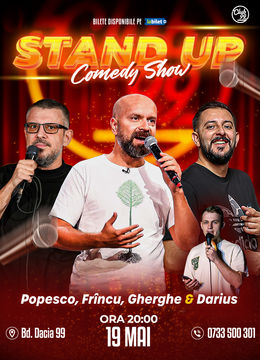 Stand Up Comedy cu Cristi Popesco, Frînculescu, Gherghe - Darius Grigorie la Club 99
