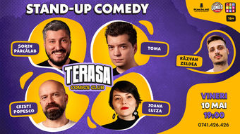 Stand-up cu Sorin, Toma, Popesco și Ioana pe Terasa ComicsClub!