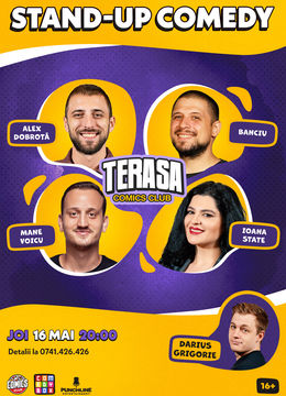 Stand-up cu Dobrotă, Banciu, Mane Voicu și Ioana State pe Terasa ComicsClub!