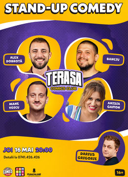 Stand-up cu Dobrotă, Banciu, Mane Voicu și Anisia pe Terasa ComicsClub!