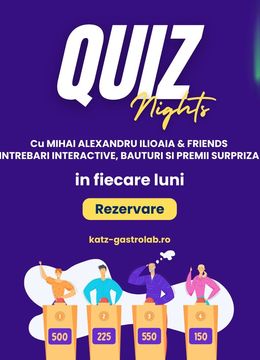 Quiz Night w/ Mihai-Alexandru Ilioaia & Tombola si premiu special