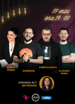 The Fool: Stand-up comedy cu Gabriel Gherghe, Ioana State, Frînculescu și Claudiu Popa
