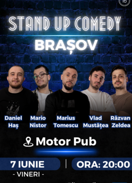 Brașov: Stand-Up Comedy cu Haș, Mario, Tomescu, Mustățea și Zeldea