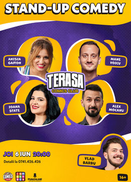 Anisia, Mane Voicu, Ioana State și Mocanu pe Terasa ComicsClub!