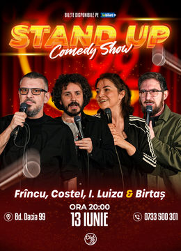 Stand up Comedy cu Frînculescu, Costel, Ioana Luiza & Birtaș la Club 99