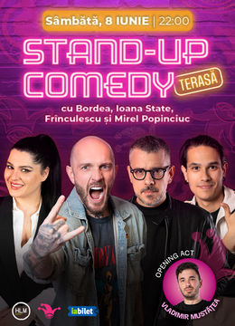 The Fool: Stand-up comedy pe terasă cu Bordea, Ioana State, Frînculescu și Mirel Popinciuc