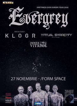 Cluj-Napoca: Concert Evergrey, Klogr si Virtual Symmetry