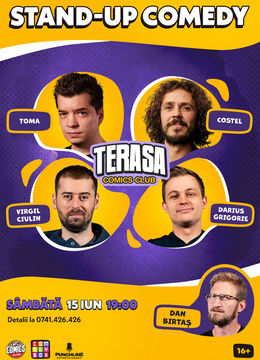Stand-up cu Toma, Costel, Virgil și Darius pe Terasa ComicsClub!