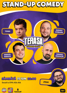 Stand-up cu Toma, Ciobanu, Mirică și Negoiță pe Terasa ComicsClub!