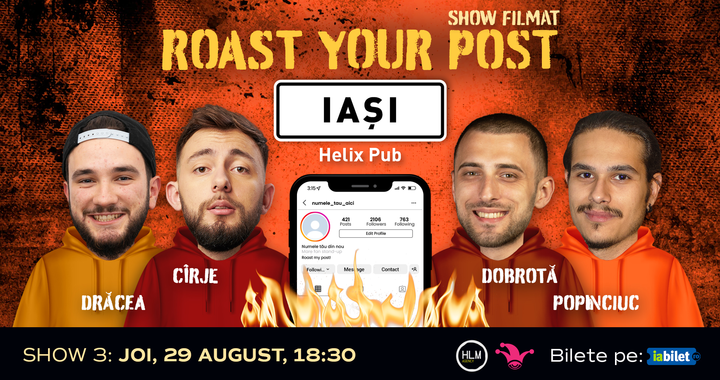 Iași: (SHOW3) Filmare Roast Your Post