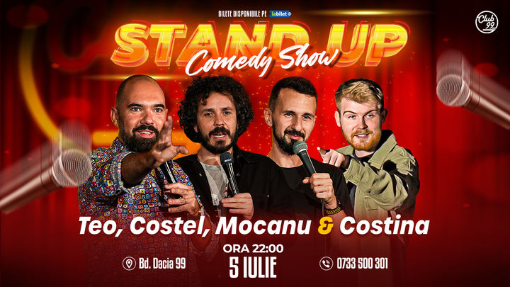 Stand up Comedy cu Teo, Costel, Mocanu & Costina la Club 99
