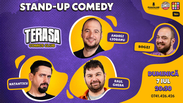 Natanticu, Ciobanu, Raul și Mălăele pe Terasa ComicsClub!