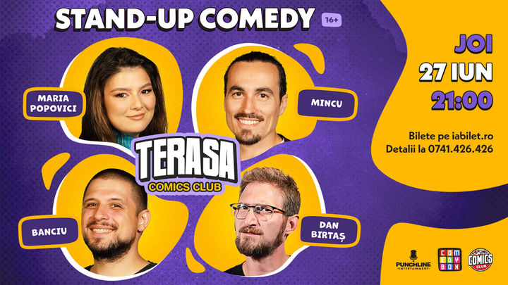 Stand-up cu Maria, Mincu și Banciu pe Terasa ComicsClub!